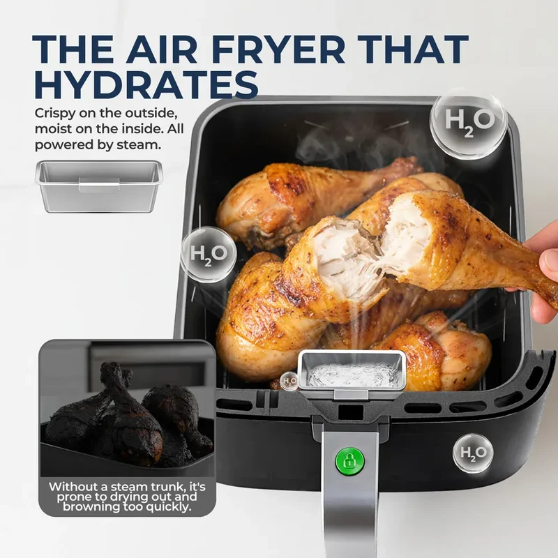 Air Fryer 5L Écran Tactile Hublot Visible 1700W