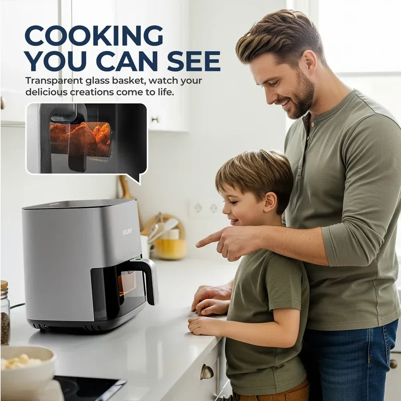 Air Fryer 5L Écran Tactile Hublot Visible 1700W