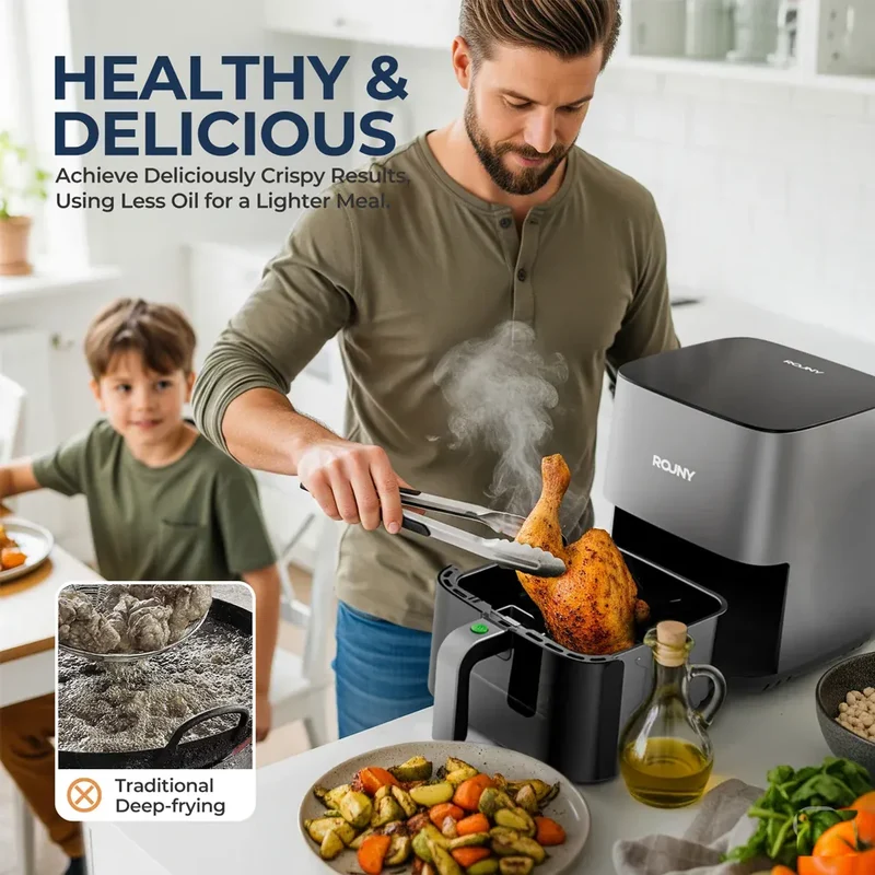 Air Fryer 5L Écran Tactile Hublot Visible 1700W