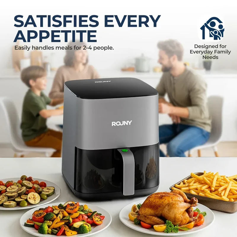 Air Fryer 5L Écran Tactile Hublot Visible 1700W
