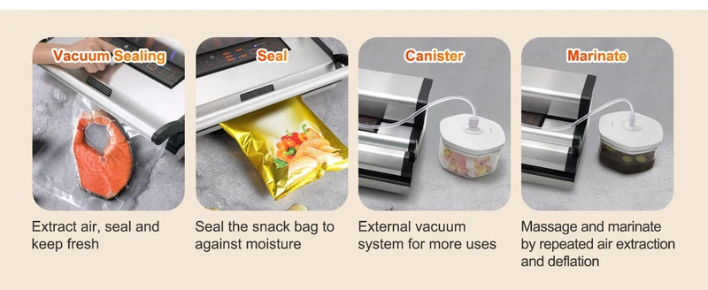 Machine Sous Vide Multifonctionnelle avec Cutter et Rouleau de Stockage