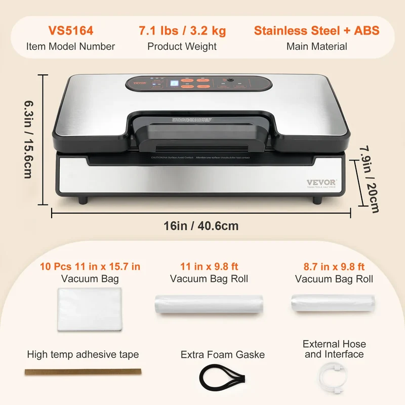 Machine Sous Vide Multifonctionnelle avec Cutter et Rouleau de Stockage