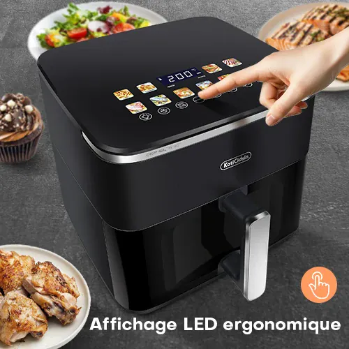 Air Fryer 11L 2000W Écran Tactile et Hublot Visible