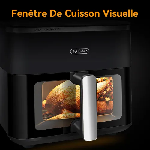 Air Fryer 11L 2000W Écran Tactile et Hublot Visible