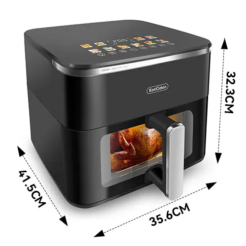 Air Fryer 11L 2000W Écran Tactile et Hublot Visible