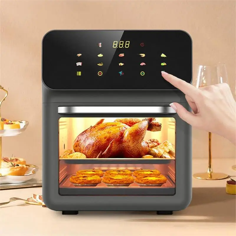 Friteuse Sans Huile 10L 1350W Écran Tactile avec Hublot Visible