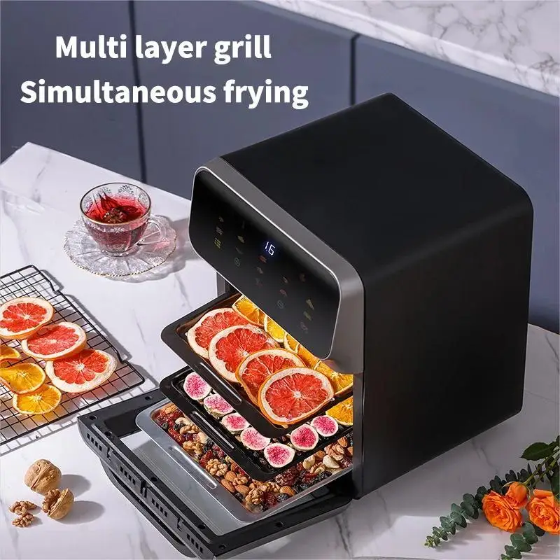Friteuse Sans Huile 10L 1350W Écran Tactile avec Hublot Visible
