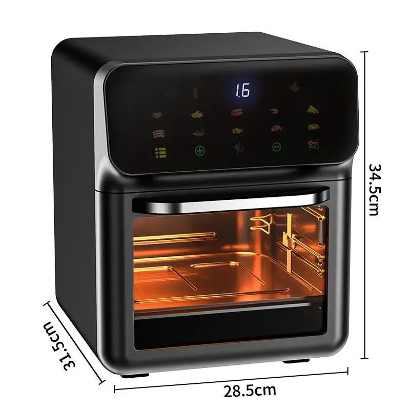 Friteuse Sans Huile 10L 1350W Écran Tactile avec Hublot Visible
