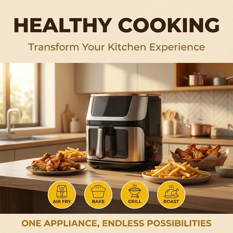 Friteuse Sans Huile 10L 1350W Écran Tactile 7 Programmes