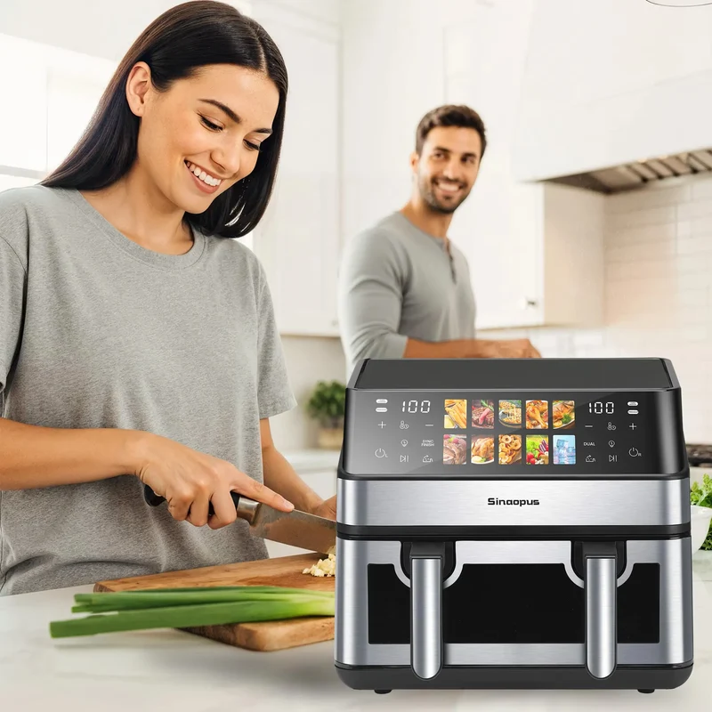 Air Fryer 8,5L 2000W avec Hublot et Écran Tactile
