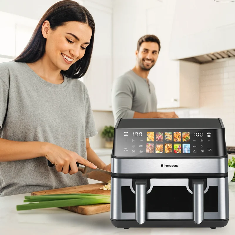 Air Fryer 8,5L 2000W avec Hublot et Écran Tactile