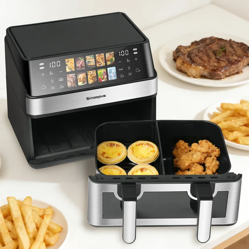 Air Fryer 8,5L 2000W avec Hublot et Écran Tactile
