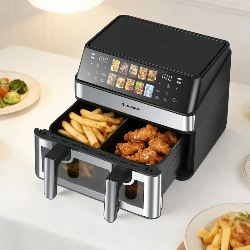 Air Fryer 8,5L 2000W avec Hublot et Écran Tactile