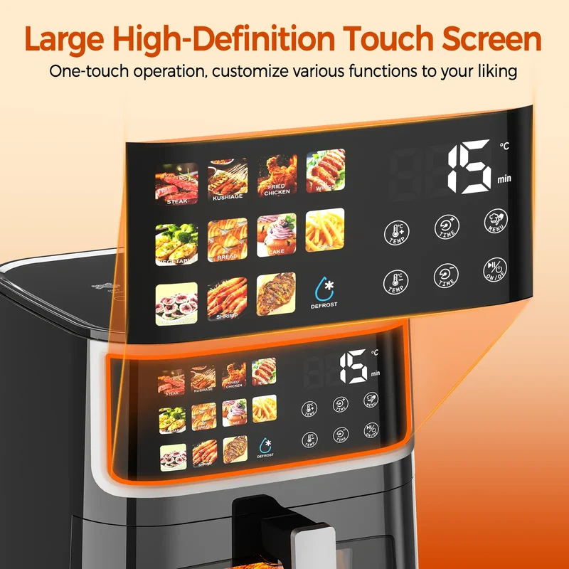 Friteuse Sans Huile 8L 1700W Écran Tactile 11 Programmes