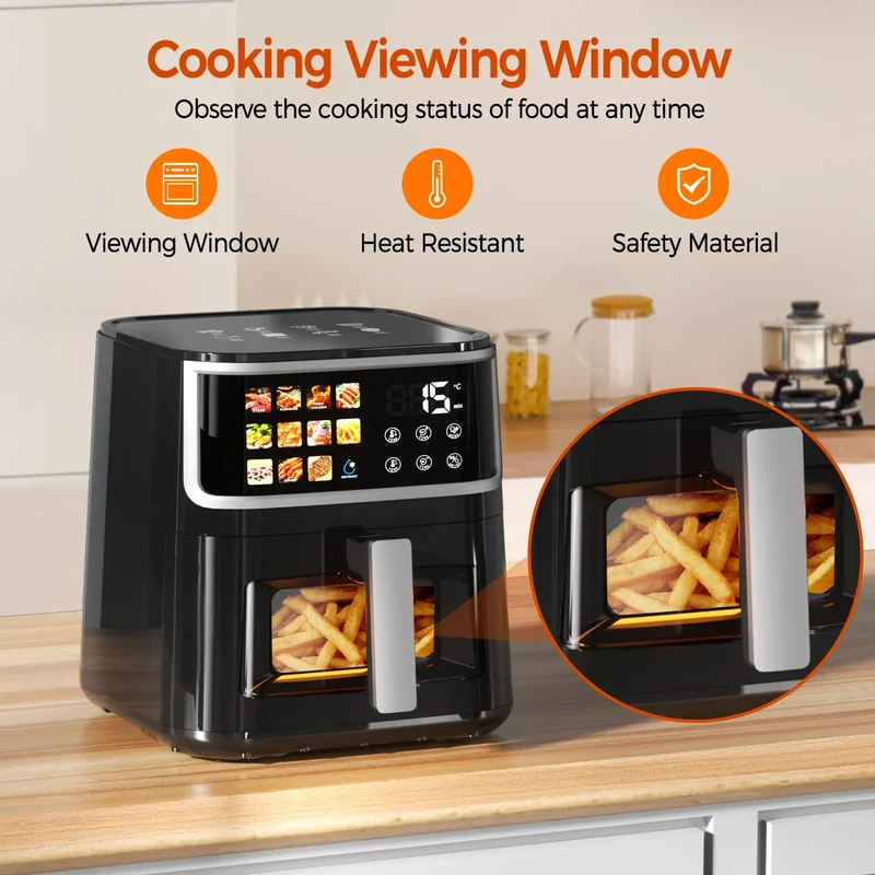 Friteuse Sans Huile 8L 1700W Écran Tactile 11 Programmes
