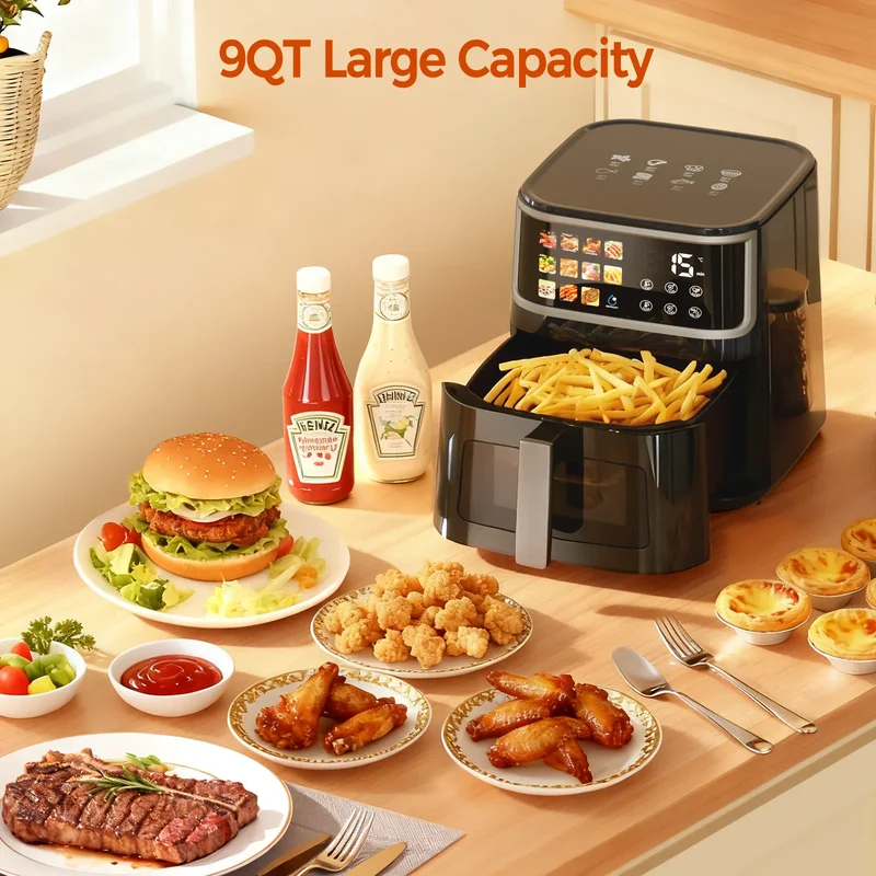 Friteuse Sans Huile 8L 1700W Écran Tactile 11 Programmes