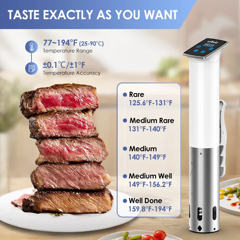 Cuiseur Sous Vide à Immersion 1100W Étanche avec Affichage LED