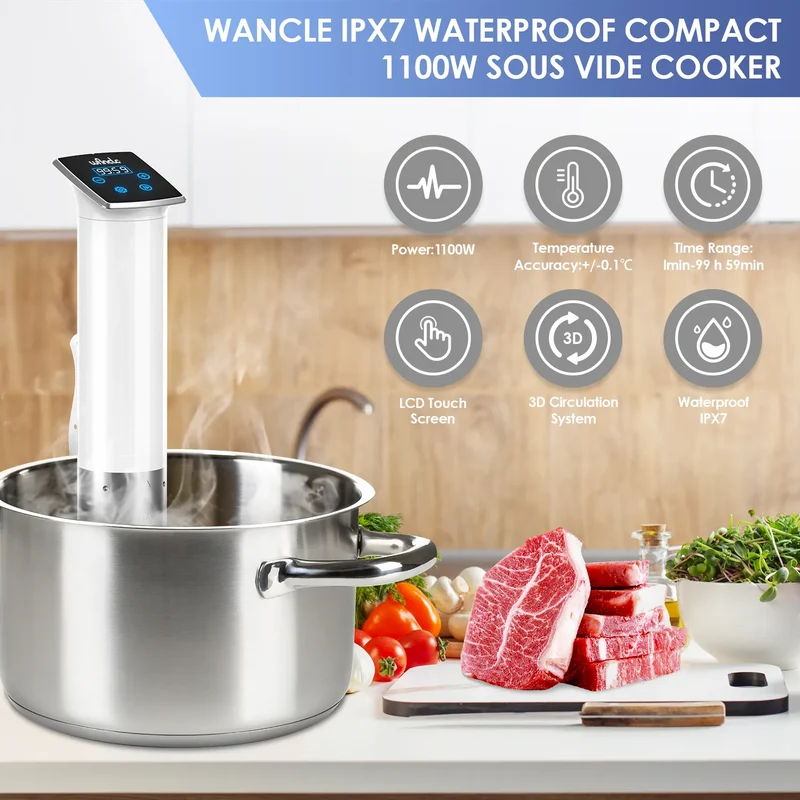 Cuiseur Sous Vide à Immersion 1100W Étanche avec Affichage LED