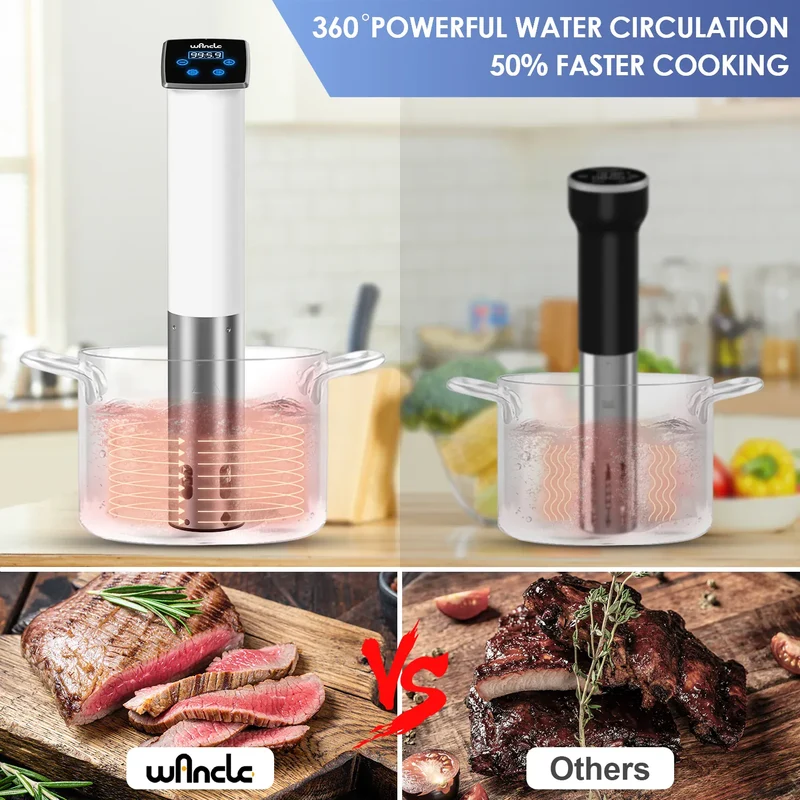 Cuiseur Sous Vide à Immersion 1100W Étanche avec Affichage LED
