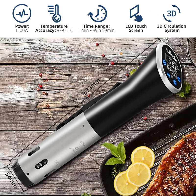 Cuiseur Sous Vide à Immersion 1100W Écran LCD Étanche IPX7