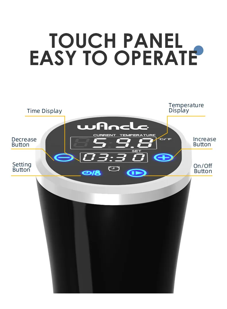 Cuiseur Sous Vide à Immersion 1100W Écran LCD Étanche IPX7
