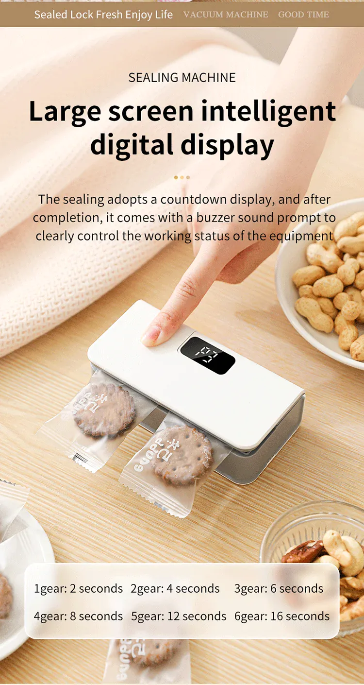 Scelleuse Alimentaire Mini Portable Rechargeable avec Affichage Digital