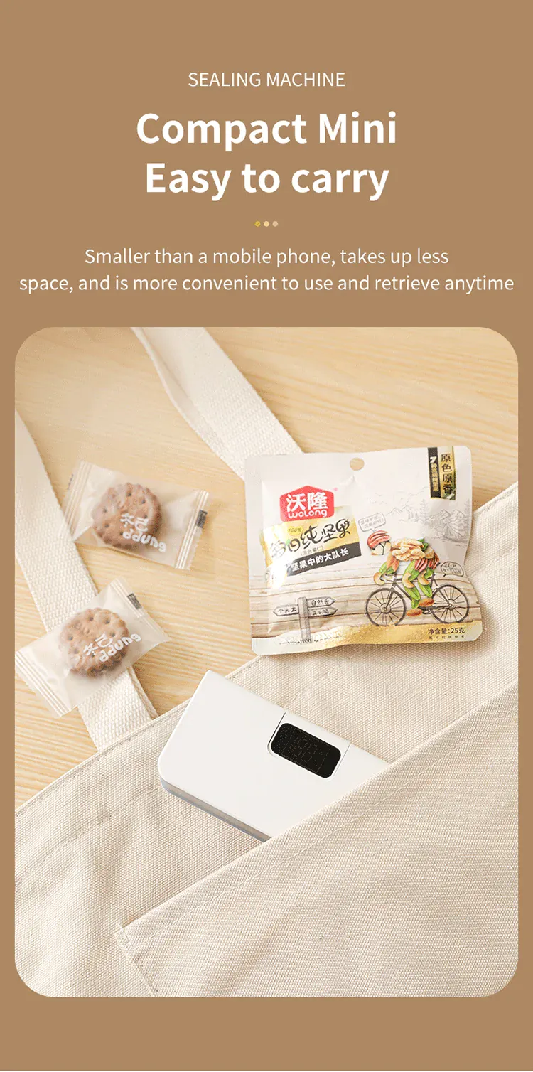 Scelleuse Alimentaire Mini Portable Rechargeable avec Affichage Digital