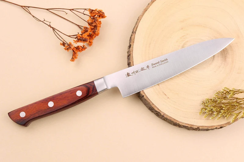 Mallette Satake Cutlery Brown Pakkawood 4 couteaux japonais
