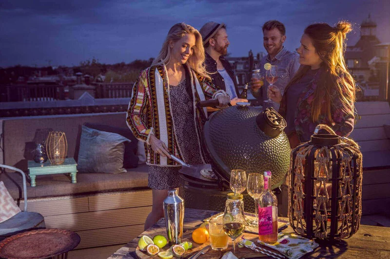 Pack Big Green Egg Large barbecue + convEGGtor + chariot à roulettes