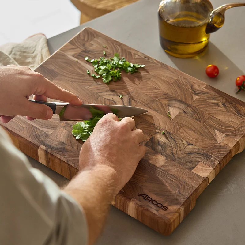 TABLA DE CORTE MADERA TECA 280x370x32 mm