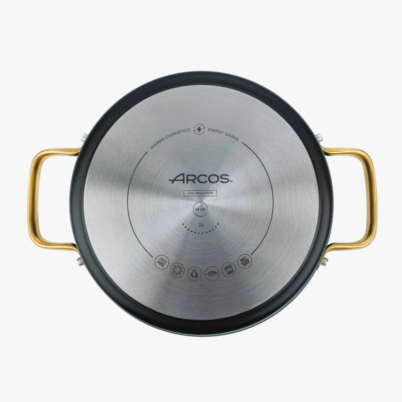 Cacerola Antiadherente Cerámico Serie Samoa Iconic Negro 24 Cm / 4,3 L