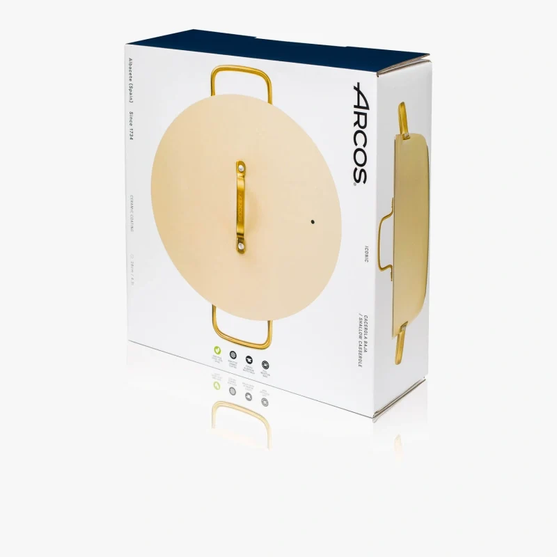 Cacerola Antiadherente Cerámico Serie Samoa Iconic Beige 28 Cm / 4,3 L