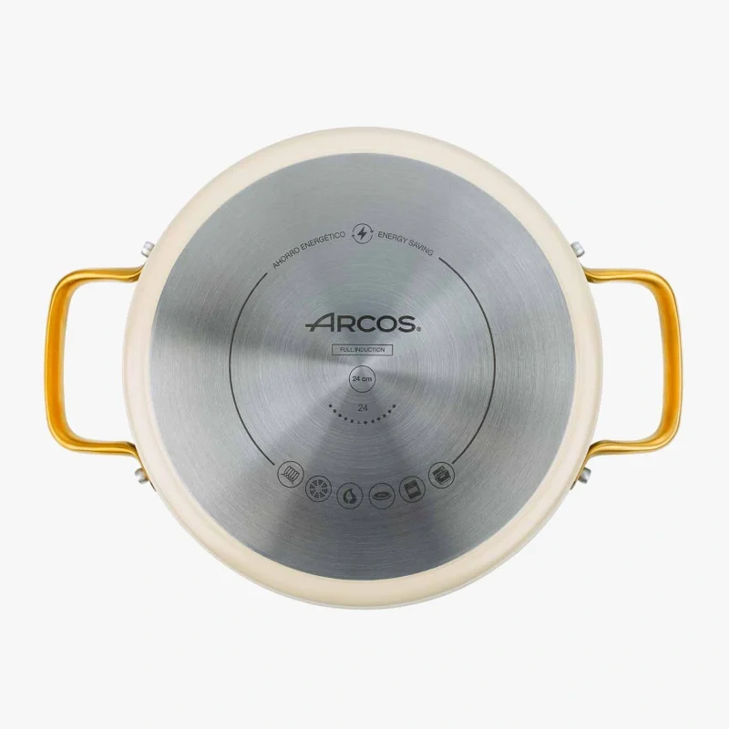 Cacerola Antiadherente Cerámico Serie Samoa Iconic Beige 24 Cm / 4,3 L