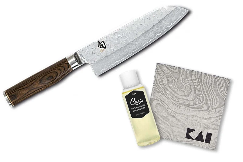 Couteau santoku Kai Shun Premier Tim Malzer 18cm + kit de soin