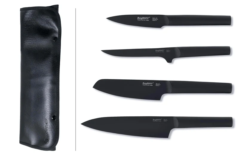 Mallette de cuisinier 4 couteaux Ron Titan acier noir Berghoff