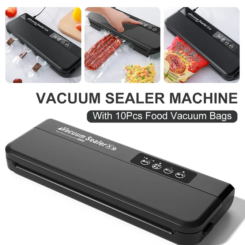 Machine Sous Vide Alimentaire 60 kPa avec 10 Sacs de Conservation