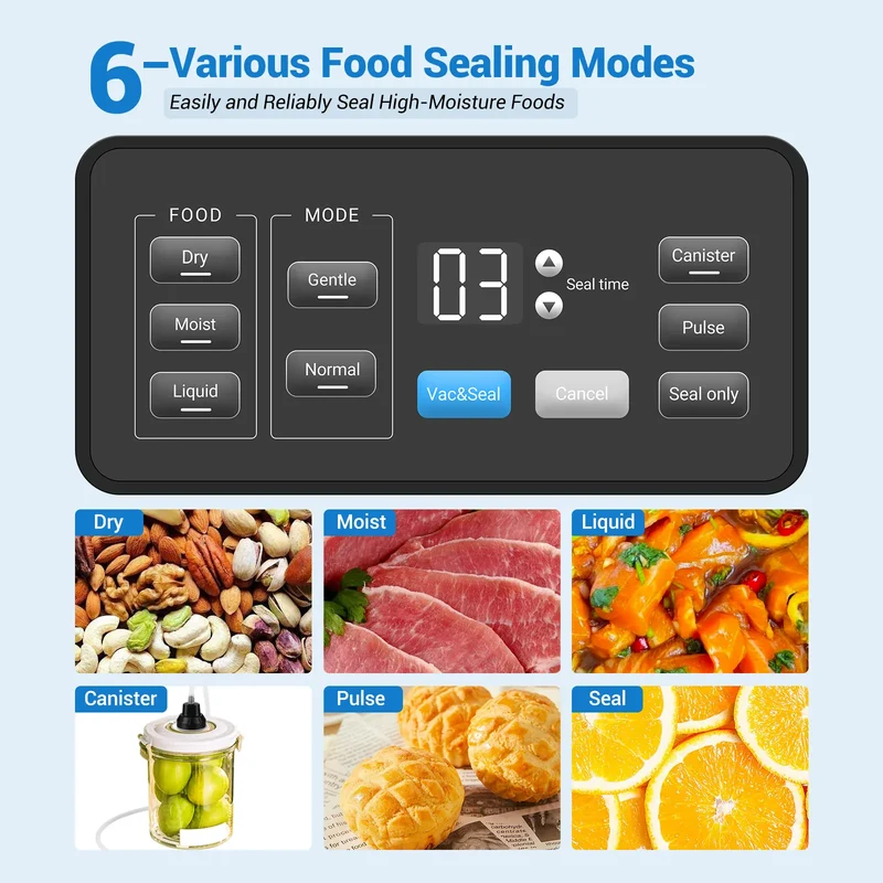 Machine Sous Vide Alimentaire INKBIRD 150W – Double Pompe 80 kPa – Cutter Intégré et Sacs Inclus