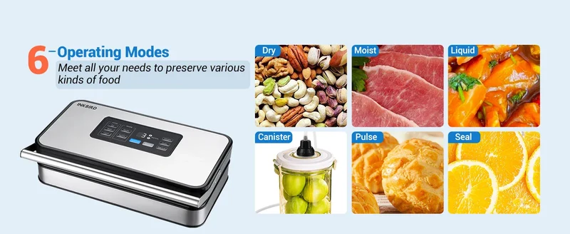 Machine Sous Vide Alimentaire INKBIRD 150W – Double Pompe 80 kPa – Cutter Intégré et Sacs Inclus