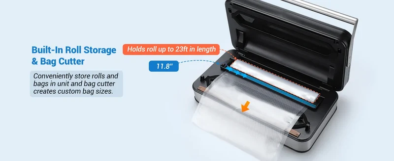 Machine Sous Vide Alimentaire INKBIRD 150W – Double Pompe 80 kPa – Cutter Intégré et Sacs Inclus