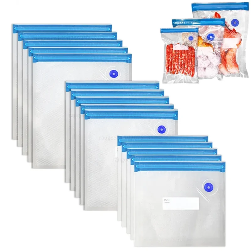 Sacs Sous Vide Alimentaire Réutilisables - Lot de 10 Unités