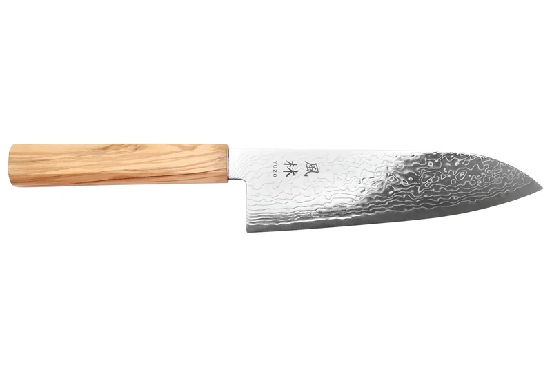 Couteau santoku 18cm japonais Yuzo Ryuho Damas SG2