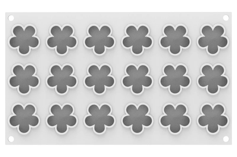 Moule en silicone professionnel 3D Silikomart 18 fleurs XS
