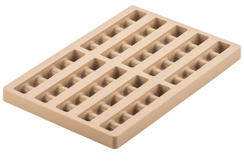 Moule en silicone et tritan professionnel Silikomart 10 barrettes de chocolat avec insert