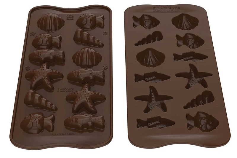 Moule en silicone professionnel Silikomart Easy Choc fritures en chocolat 44x38mm