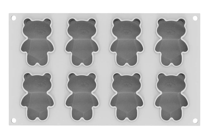 Moule en silicone professionnel Silikomart 300x175mm 8 oursons