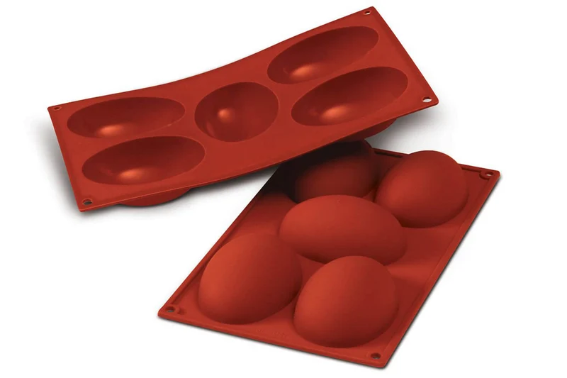 Moule en silicone professionnel Silikomart Silicon Flex 300x175mm 5 demi-œufs