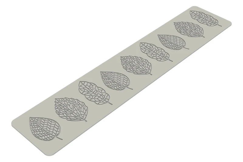 Tapis en silicone professionnel Silikomart 3D Jardin 9 feuilles dentelle 60x40mm