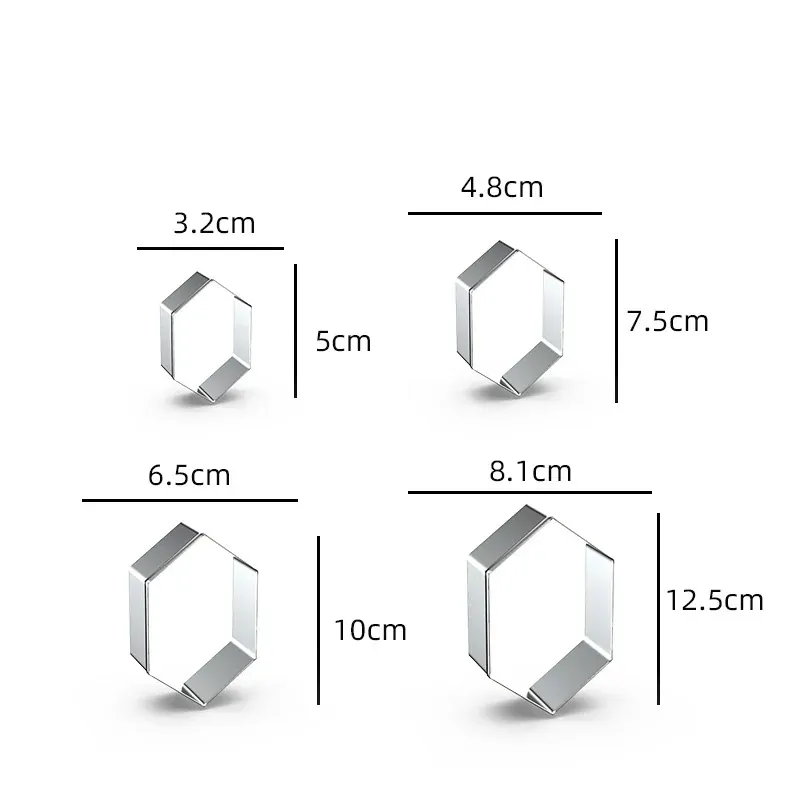 Emporte-pièces en métal rectangulaires - 12 pièces pour pâtisserie
