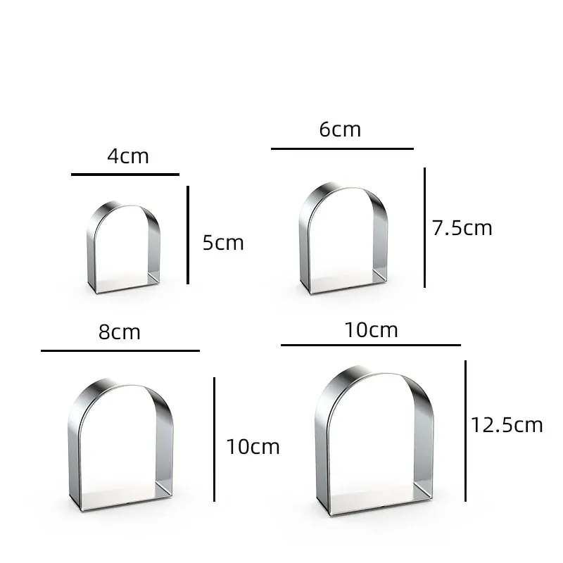 Emporte-pièces en métal rectangulaires - 12 pièces pour pâtisserie