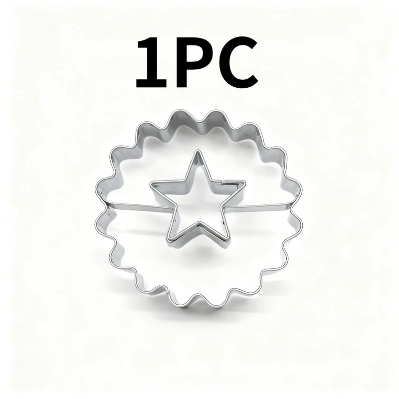 Emporte-pièces en inox cœur et étoile - Set de 2 pour biscuits décorés
